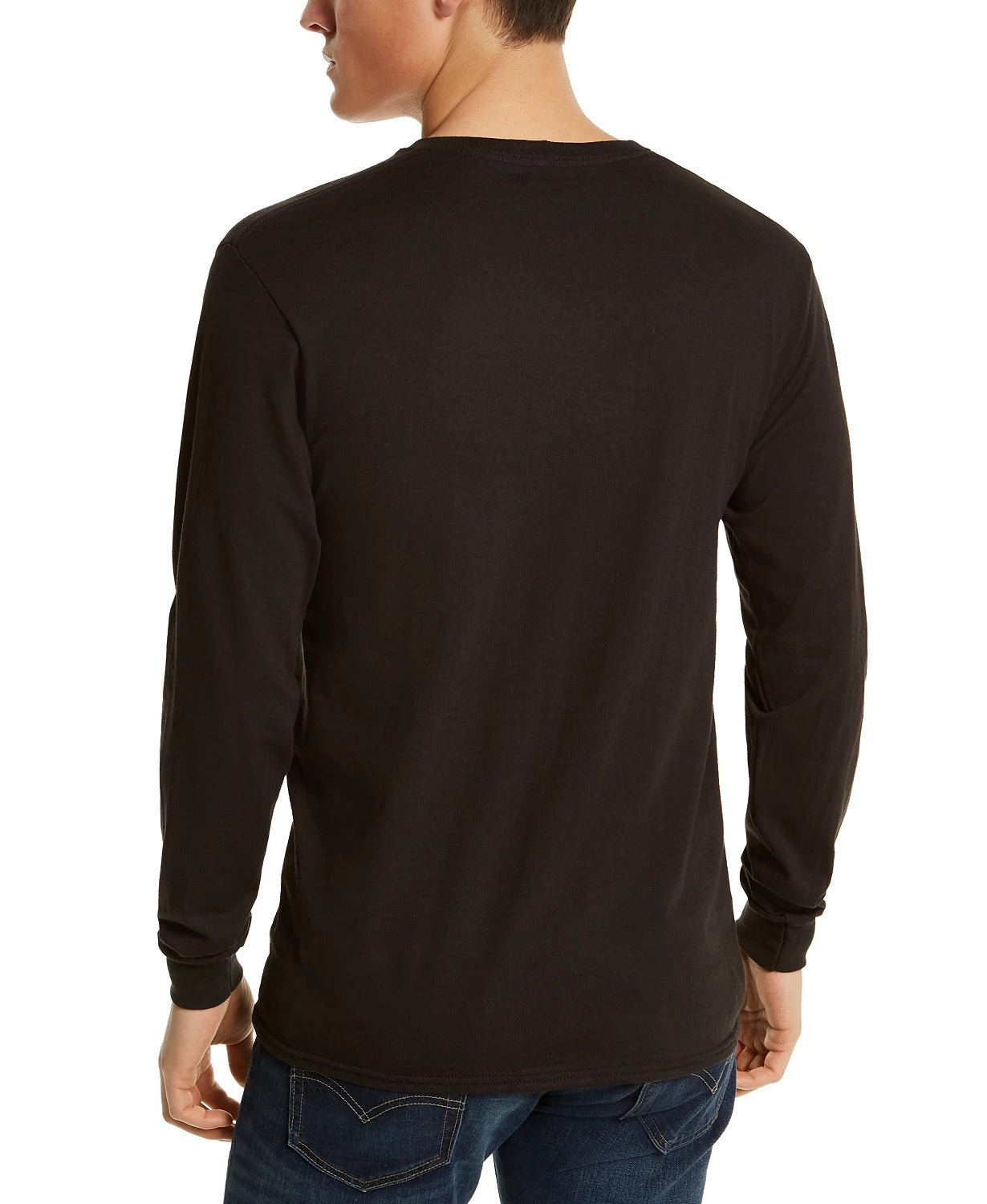 Levi's Men's Long-Sleeve Camo Logo T-Shirt Black Size Medium