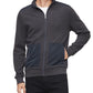 Calvin Klein Men's Regular-Fit Mix-Media Full-Zip Sweatshirt Gray Size XX-Large