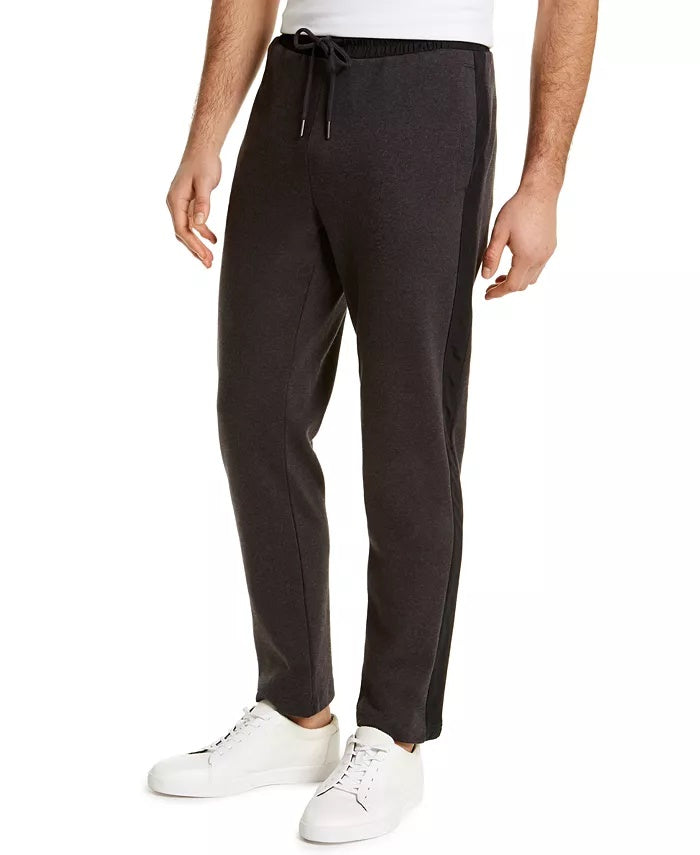 Calvin Klein Men's Mixed Media Knit Joggers Black Size Medium