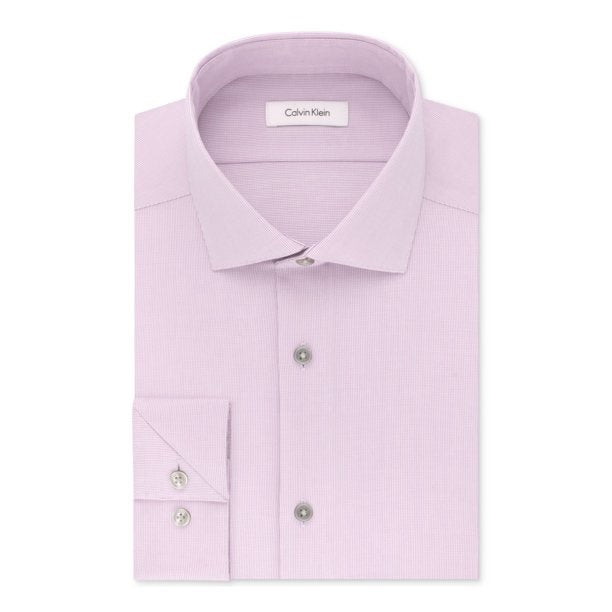 Calvin Klein Men's Cotton Slub Button-Down Shirt Pink Size XX-Large