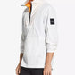 DKNY Men's Logo-Print 1/4-Zip Jacket White Size X- Large