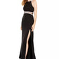 Sequin Hearts Juniors' Illusion-Waist Halter Gown Black Size 11