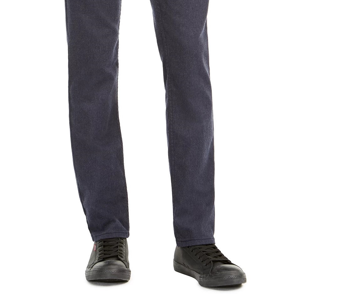 Levis Men's 511 Slim-Fit Stretch Flannel Jeans Dark Blue Size 38X30