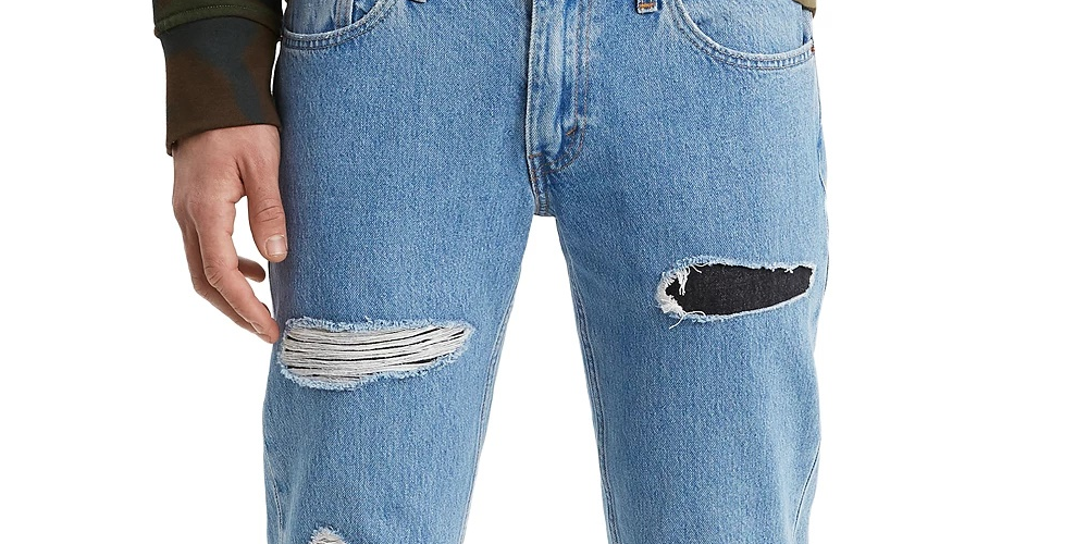 Levi's Men's 511 Slim Fit Rip And Repair Jeans Blue Size 32X34