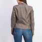 Bar III Women's Flyaway Faux-Leather Jacket Brown Size X-Small