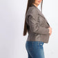 Bar III Women's Flyaway Faux-Leather Jacket Brown Size X-Small