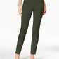 Charter Club Women's Petite Cambridge Tummy-Control Slim-Leg Pants Green Size 10P