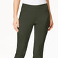 Charter Club Women's Petite Cambridge Tummy-Control Slim-Leg Pants Green Size 10P