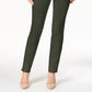 Charter Club Women's Petite Cambridge Tummy-Control Slim-Leg Pants Green Size 10P