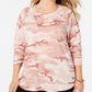 Love Tribe Women's Trendy Plus Size Camo-Print Sweatshirt Pink Size 3X