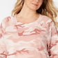 Love Tribe Women's Trendy Plus Size Camo-Print Sweatshirt Pink Size 3X