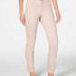 Style & Co.Women's Tummy Control Slim Leg Denim Jeans Pink Size 8 Petite