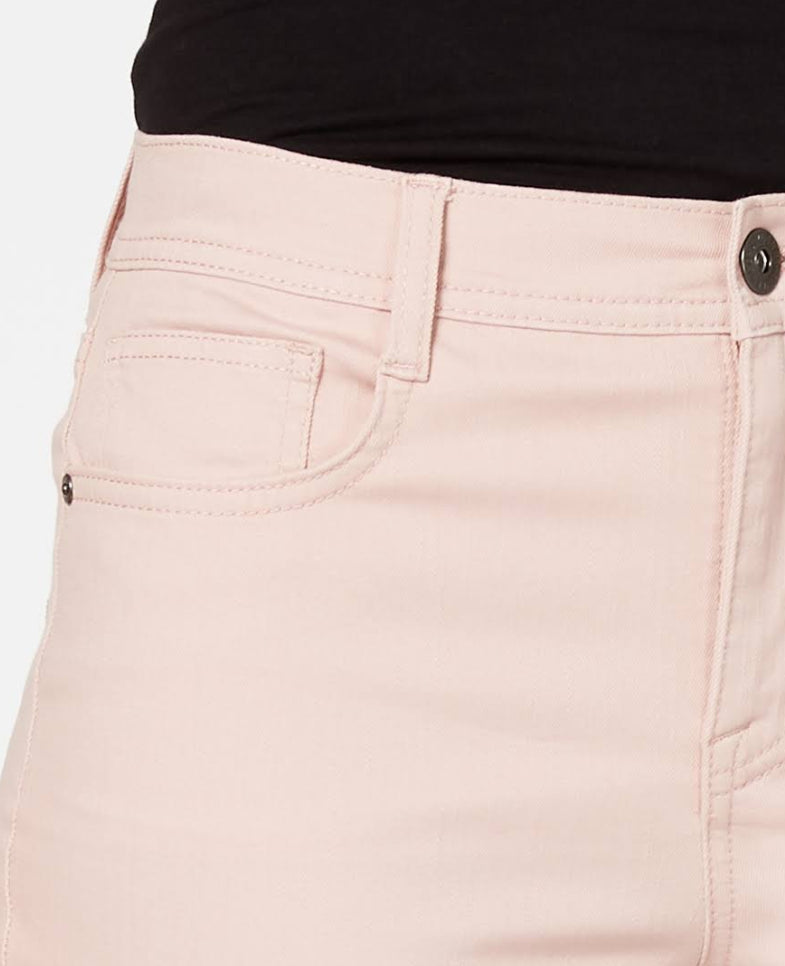 Style & Co.Women's Tummy Control Slim Leg Denim Jeans Pink Size 8 Petite