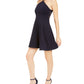 Sequin Hearts Junior's Sequined Lace Back Scuba Dress Navy Size 1