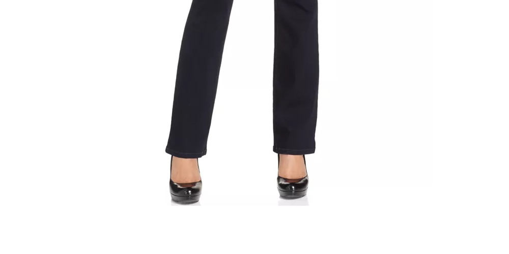 Style & Co Women's Tummy Control Mid Rise Bootcut Jeans Black Size 24X4.5