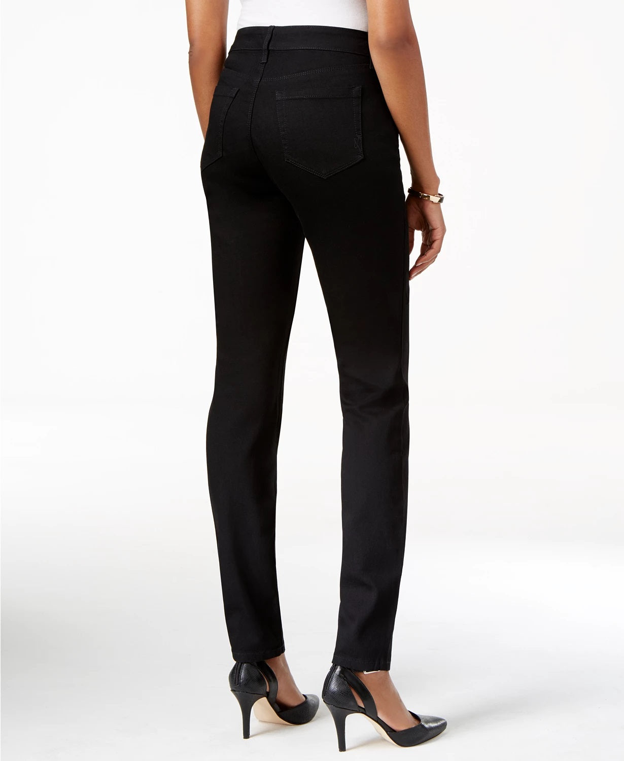 Style & Co Women's Curvy-Fit Skinny Jeans Regular Short And Long Lengths Black Size 8