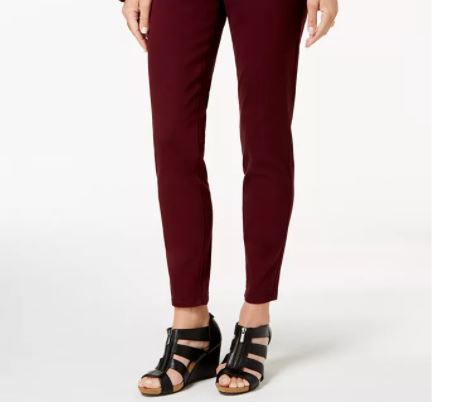 Style & Co Women's Curvy Fit Skinny Fashion Jeans Red Size 2