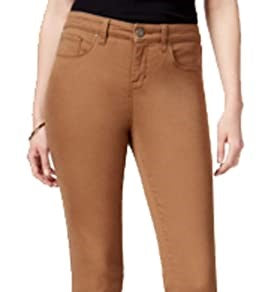 Style & Co Women's Curvy-Fit Skinny Fashion Jeans Brown Size 8