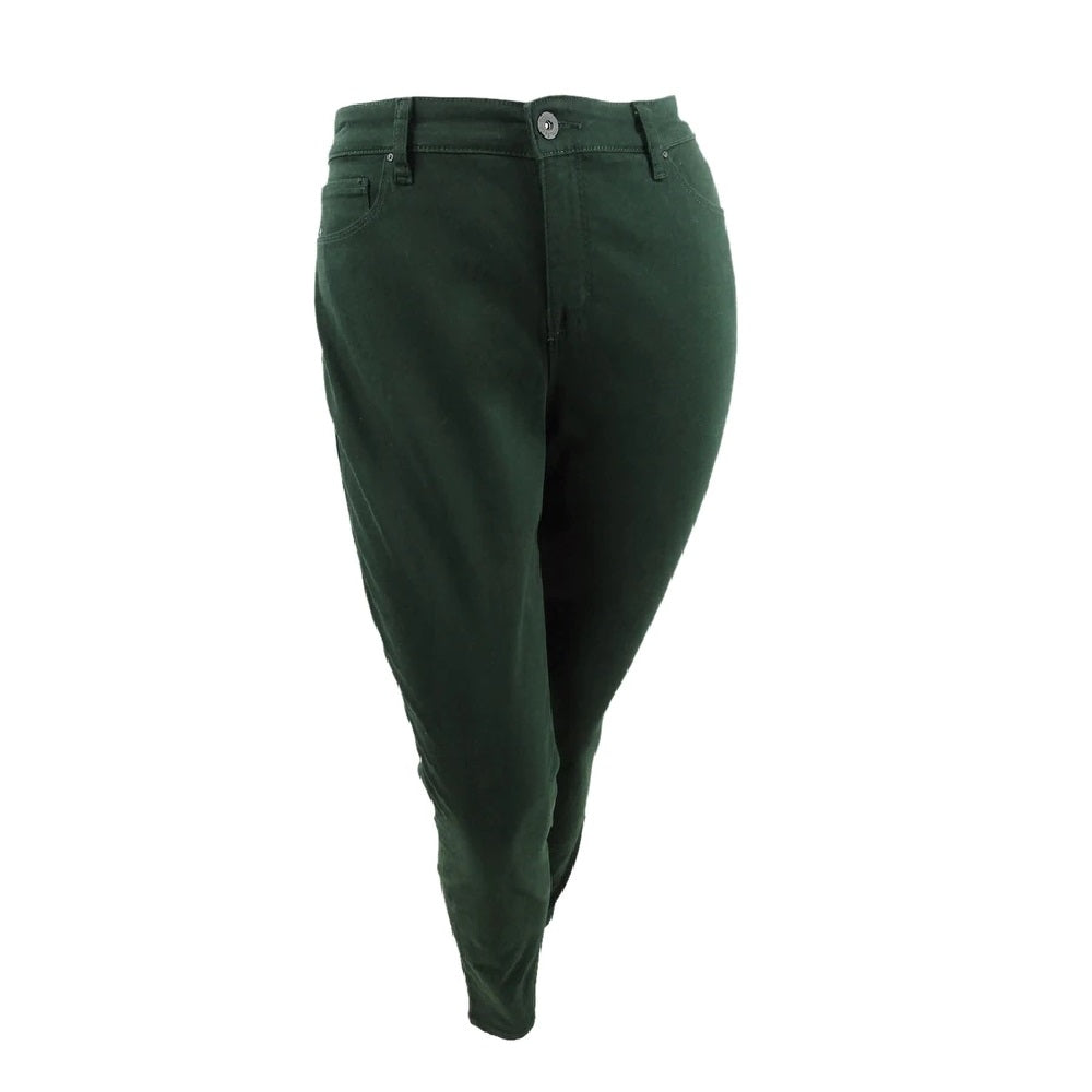 Style & Co Women's Curvy Fit Skinny Fashion Jeans Green Size 18