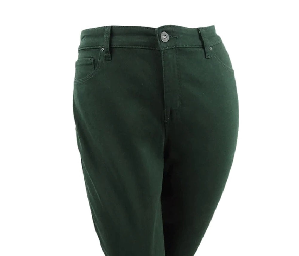 Style & Co Women's Curvy Fit Skinny Fashion Jeans Green Size 18