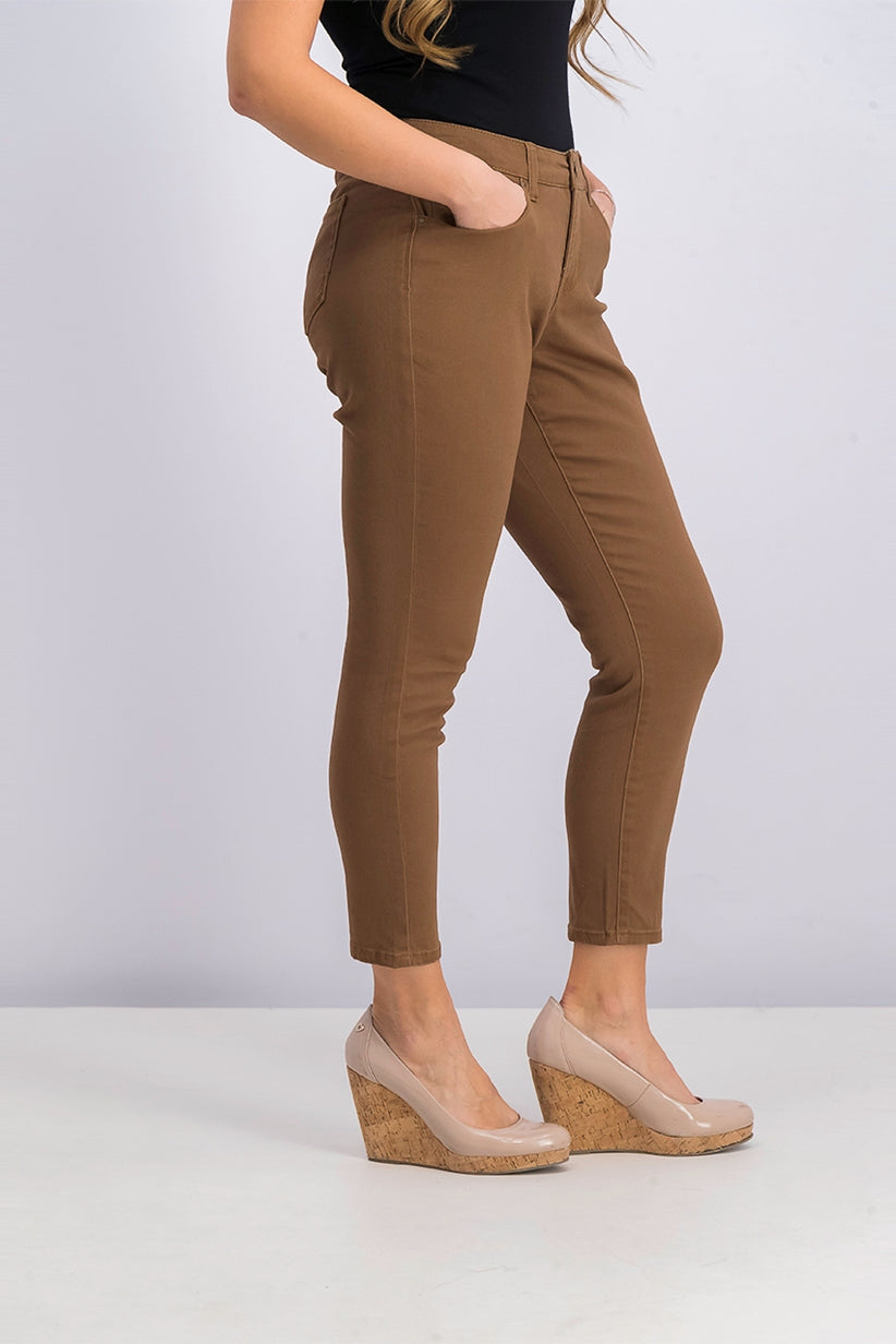 Style & Co Women's Petite Curvy-Fit Skinny Jeans Dark Brown Size 10P