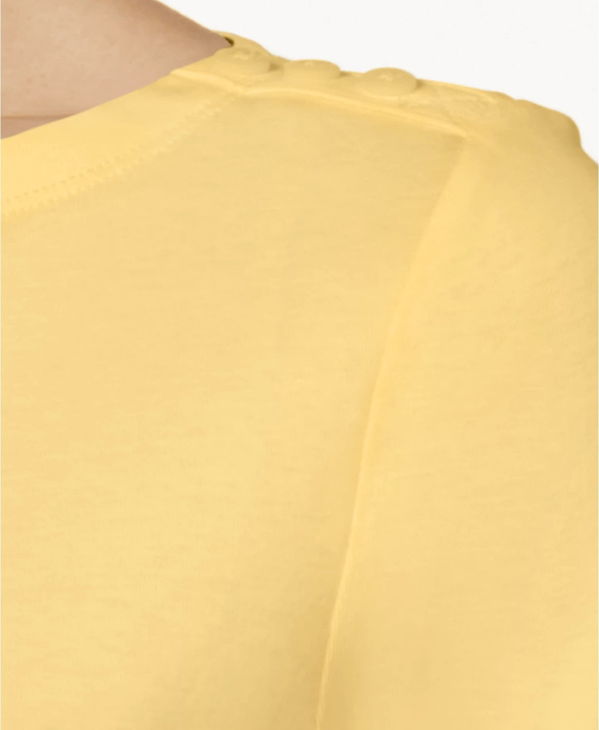 Charter Club Woemn's Petite Pima Cotton Button-Shoulder Top Gold Size Medium