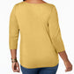 Charter Club Women's Petite Pima Cotton Button-Shoulder Top Yellow Size Petite Small