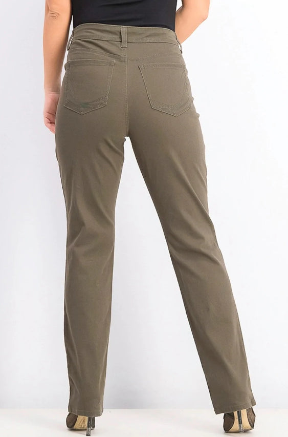 Style & Co Women's Tummy Control Straight Leg Fashion Jeans Brown Size 18