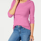 Charter Club Women's Pima Cotton Long Sleeve Top Pink Size X-Large