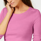 Charter Club Women's Pima Cotton Long Sleeve Top Pink Size X-Large
