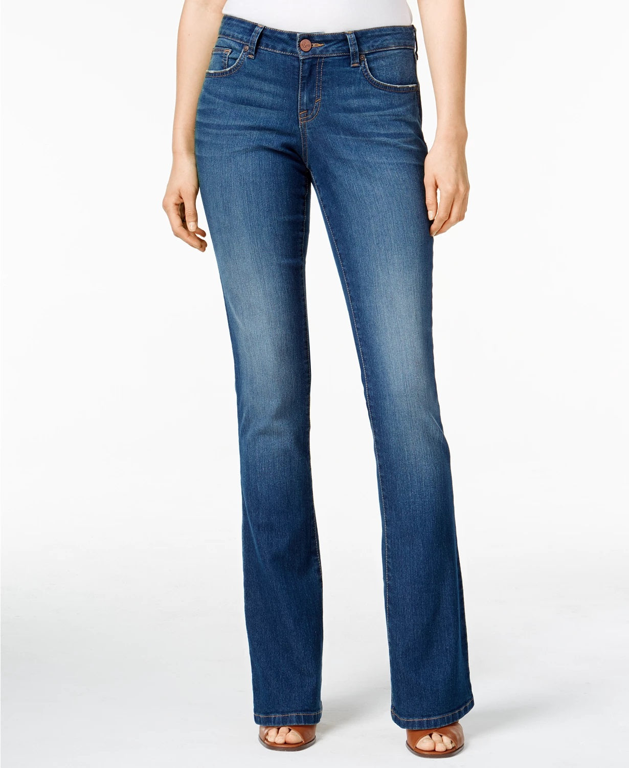 Style & Co Women's Curvy-Fit Bootcut Jeans Marine Wash Size 14 Long