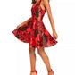 City Studios Juniors' Cutout-Back Fit & Flare Dress Red Size 3