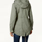 Style & Co Women's Cotton Hooded Utility Jacket Green Size Small