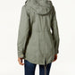 Style & Co Women's Cotton Hooded Utility Jacket Co Sage Size Medium