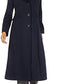 Forecaster Women's Fox-Fur-Collar Maxi Reefer Coat Navy Size 4