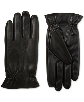 Isotoner Signature Men's Sleekheat Faux Nappa Gloves Black Size X-Large