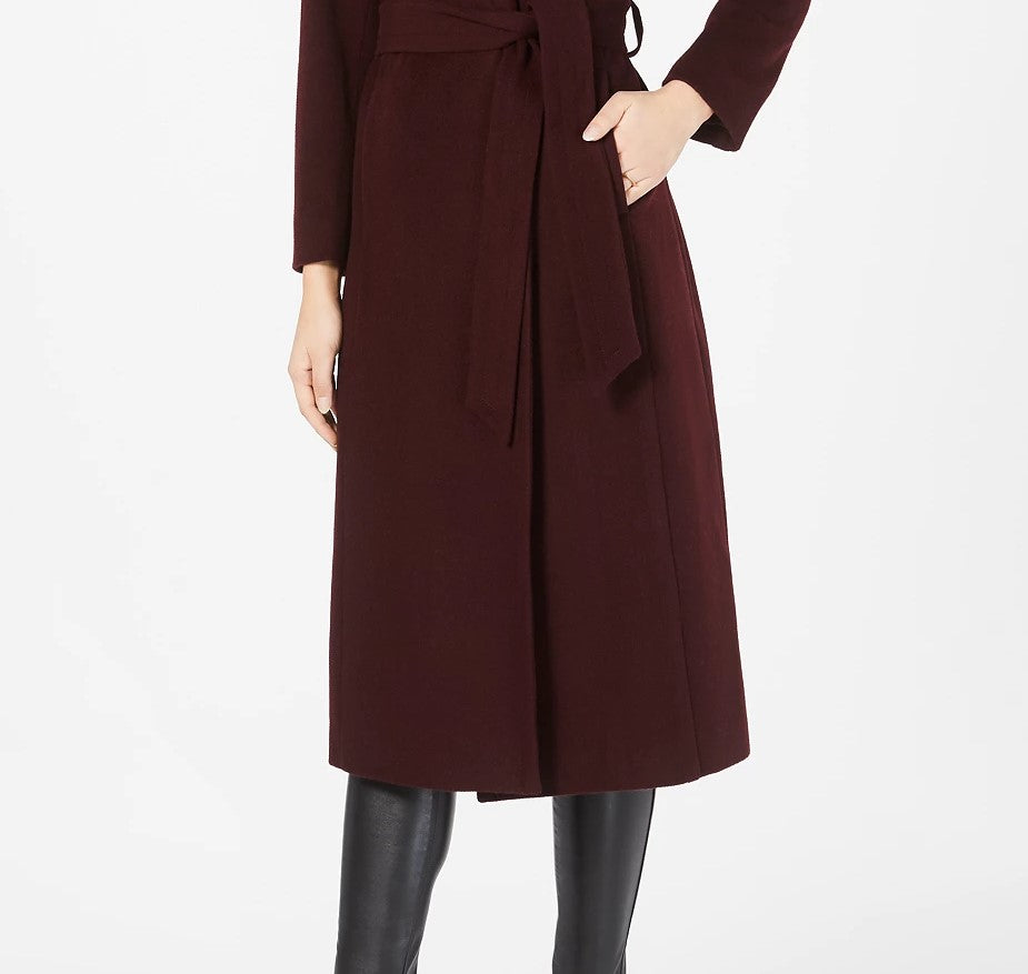 Forecaster Women's Belted Maxi Walker Coat Bright Red Size 14