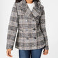 Maralyn & Me Juniors' Double-Breasted Peacoat Black Size Medium
