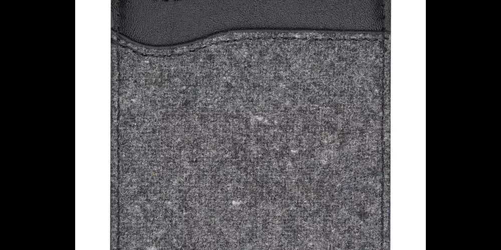 Bespoke Men's Felt Adhesive Card Case Gray Size Regular