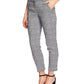CeCe Women's Plaid Straight-Leg Ankle Pants Gray Size 14