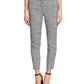CeCe Women's Plaid Straight-Leg Ankle Pants Gray Size 14