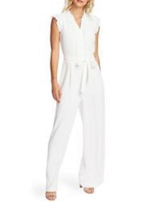 Cece Women's Pleated Jumpsuit Natural Size 0