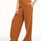Danielle Bernstein Women's Pinstripe Trouser Pants Dark Orange Size 12