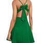City Studios Juniors' Bow-Back Fit & Flare Dress Green Size 3