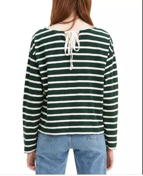 Levi's Women's Cora Cotton Sailor T-Shirt Green Size X-Small