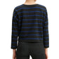 Levi's Women's Greta Striped Tie Hem Cotton Top Black Size Small