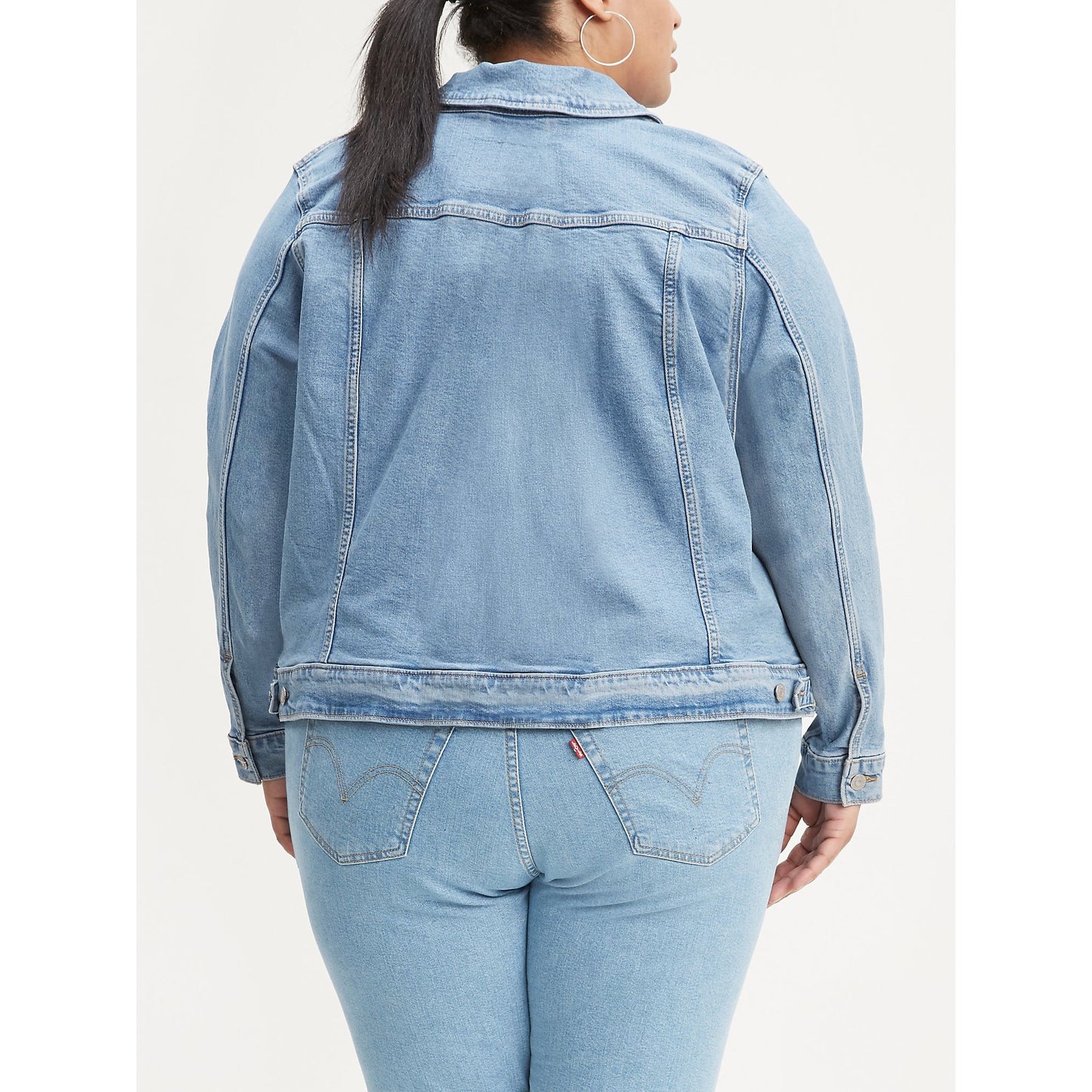 Levi's Women's Trendy Plus Size Trucker Denim Jacket Blue Size 1X