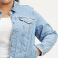 Levi's Women's Trendy Plus Size Trucker Denim Jacket Blue Size 1X