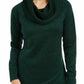 Ideology Women's Cowl-Neck Pullover Green Size X-Small