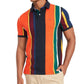 Tommy Hilfiger Men's Stripe Polo Shirt Gray Size Large